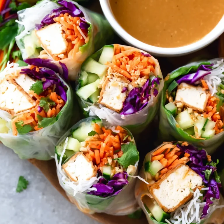 Peanut Tofu Spring Rolls