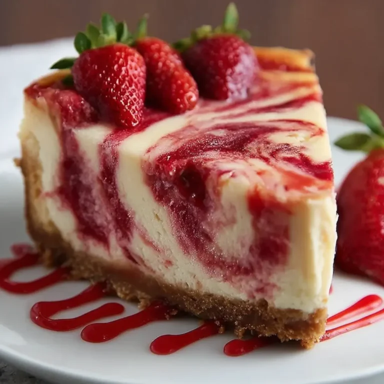 Strawberry Swirl Cheesecake
