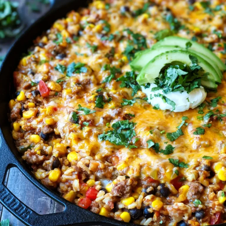 Cheesy Taco Rice Skillet
