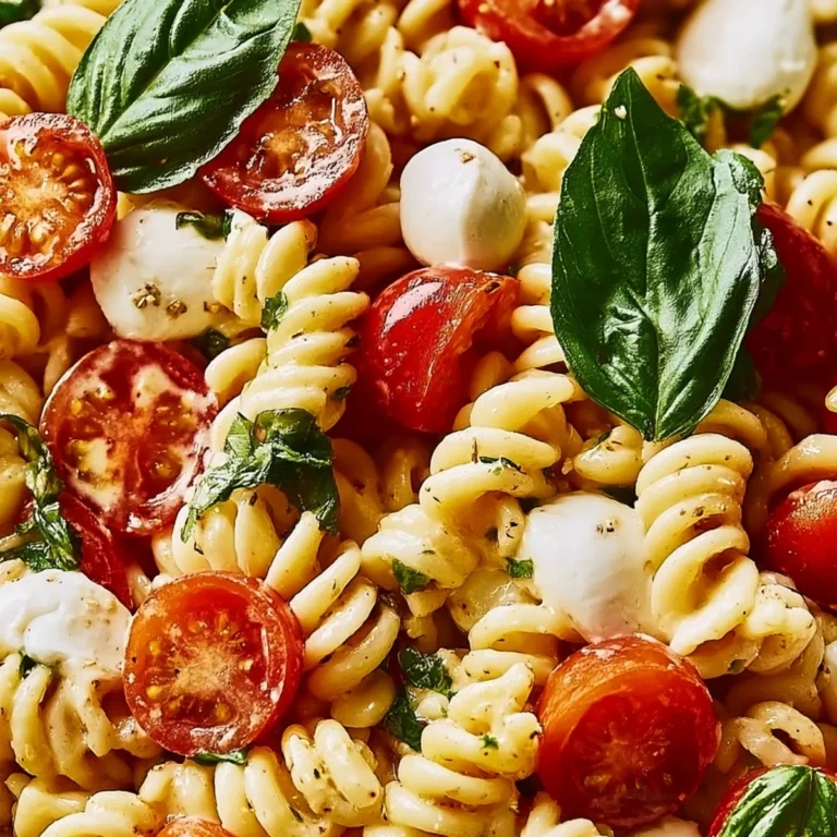 Creamy Caprese Pasta Salad