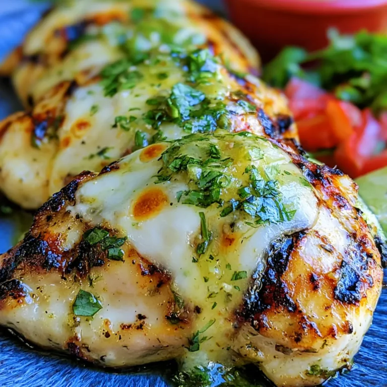 Grilled Salsa Verde Pepper Jack Chicken