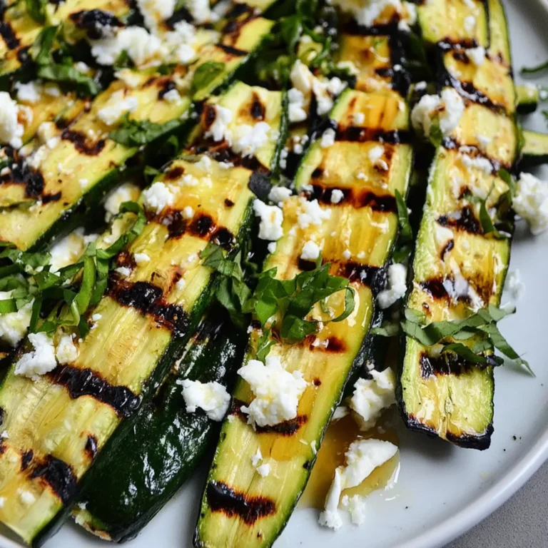 Grilled Zucchini With Goat Cheese, Basil & Honey