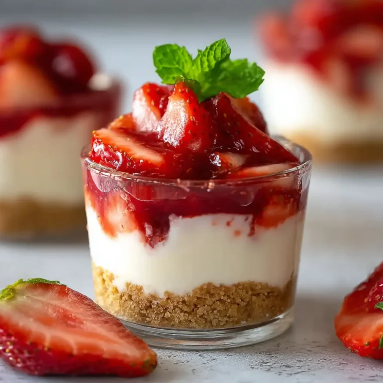 No Bake Strawberry Cheesecake Cups