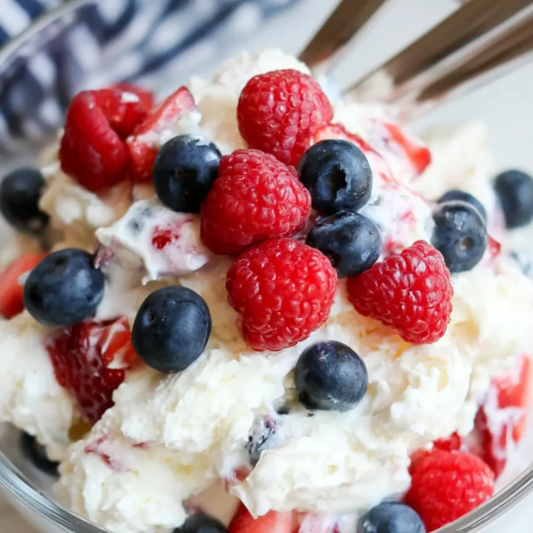 Red White and Blue Cheesecake Salad