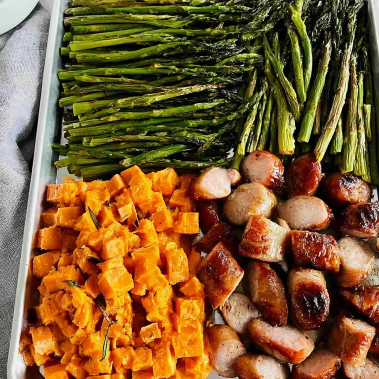 Sausage with Sweet Potato and Asparagus