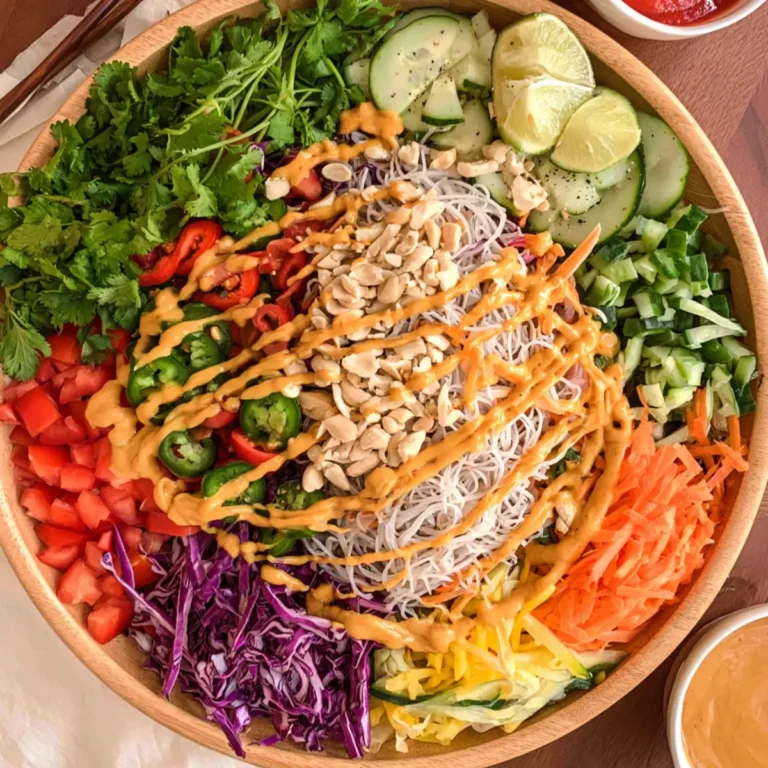 Spring Roll Salad with Peanut Sauce