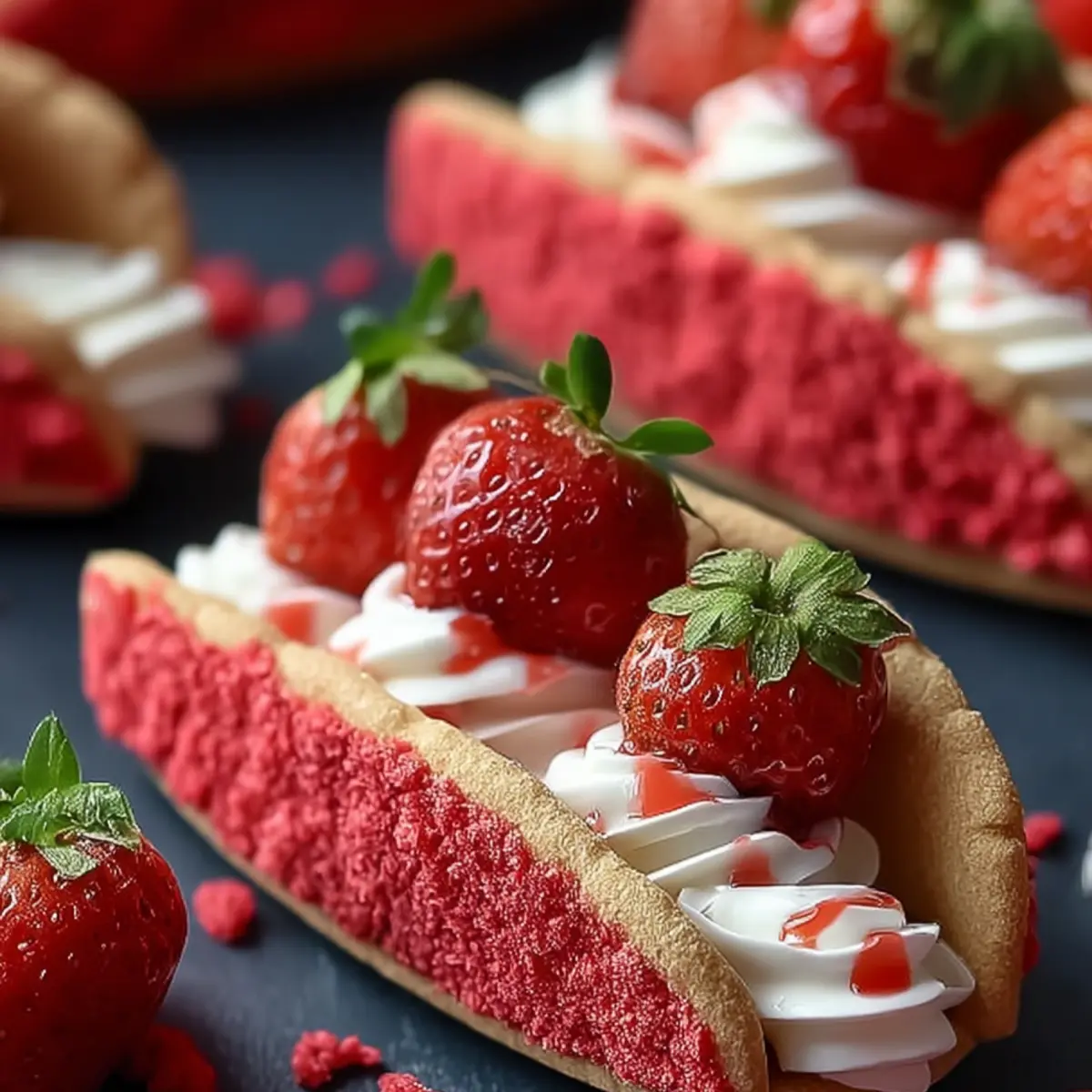 Strawberry Cookie Boats