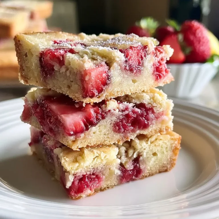 Strawberry Lemon Blondies