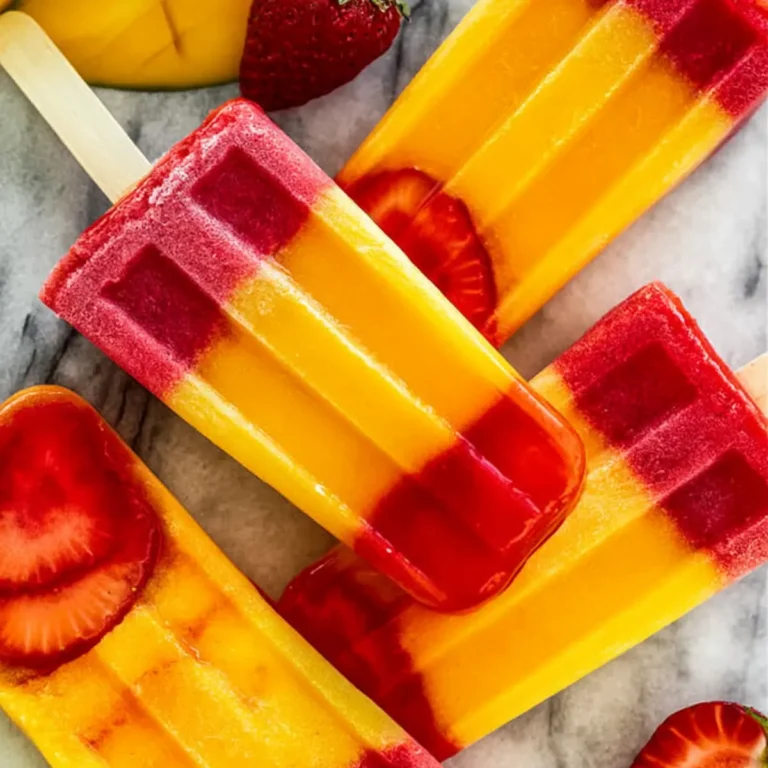 Strawberry Mango Popsicles