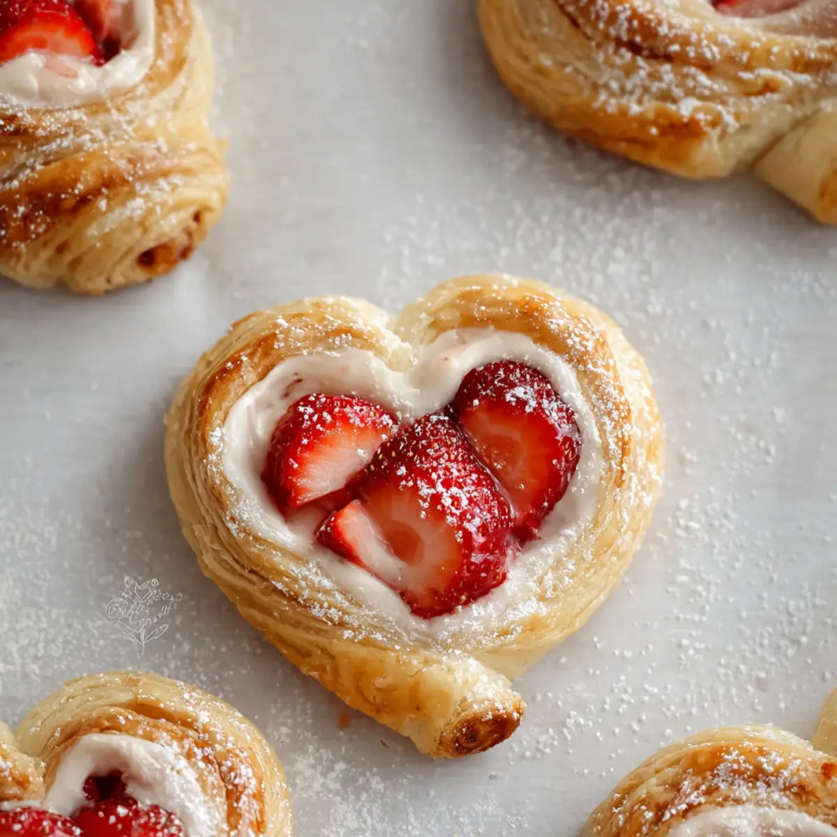 Vegan Strawberry Cream Danish