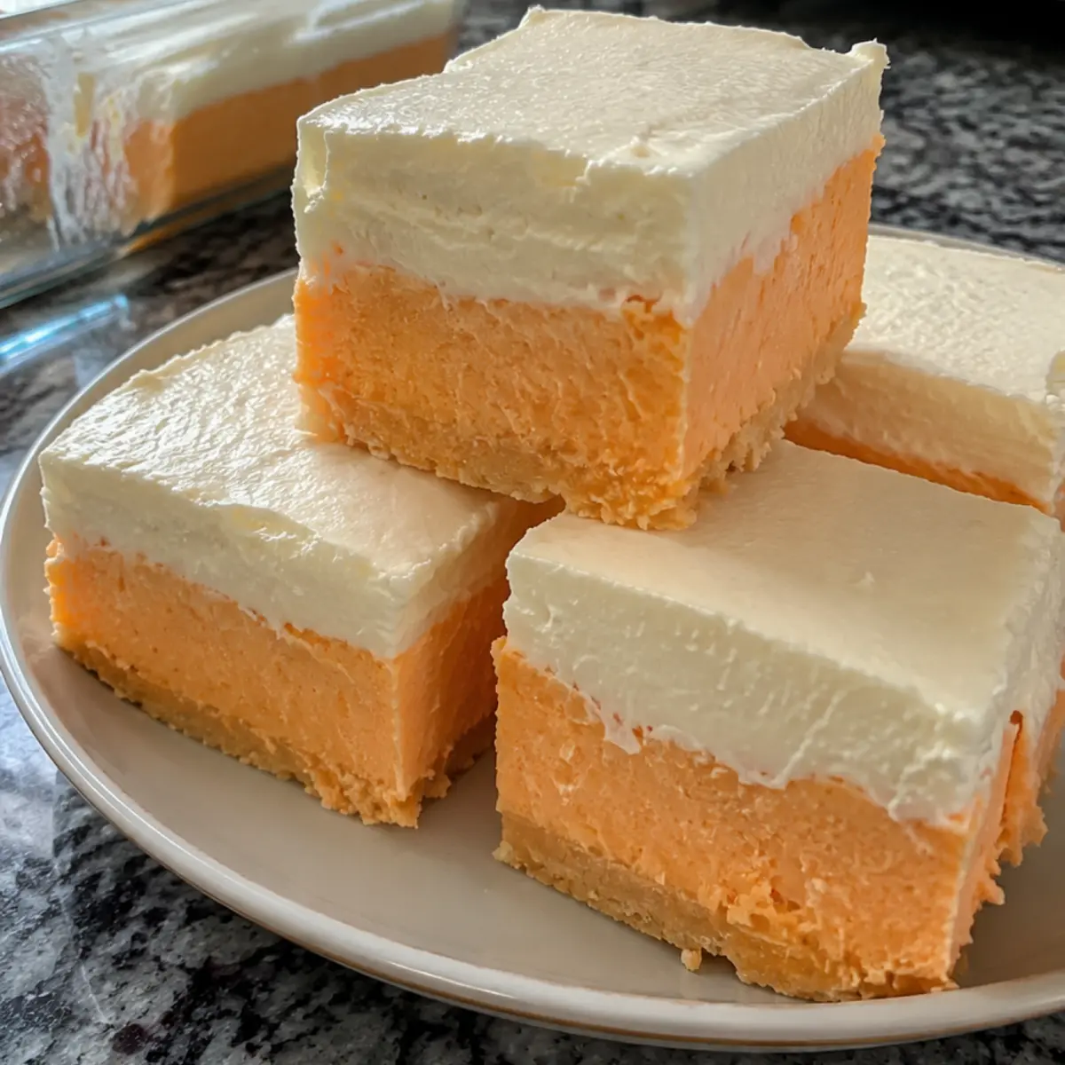 3-Ingredient Orange Creamsicle Layered Bars