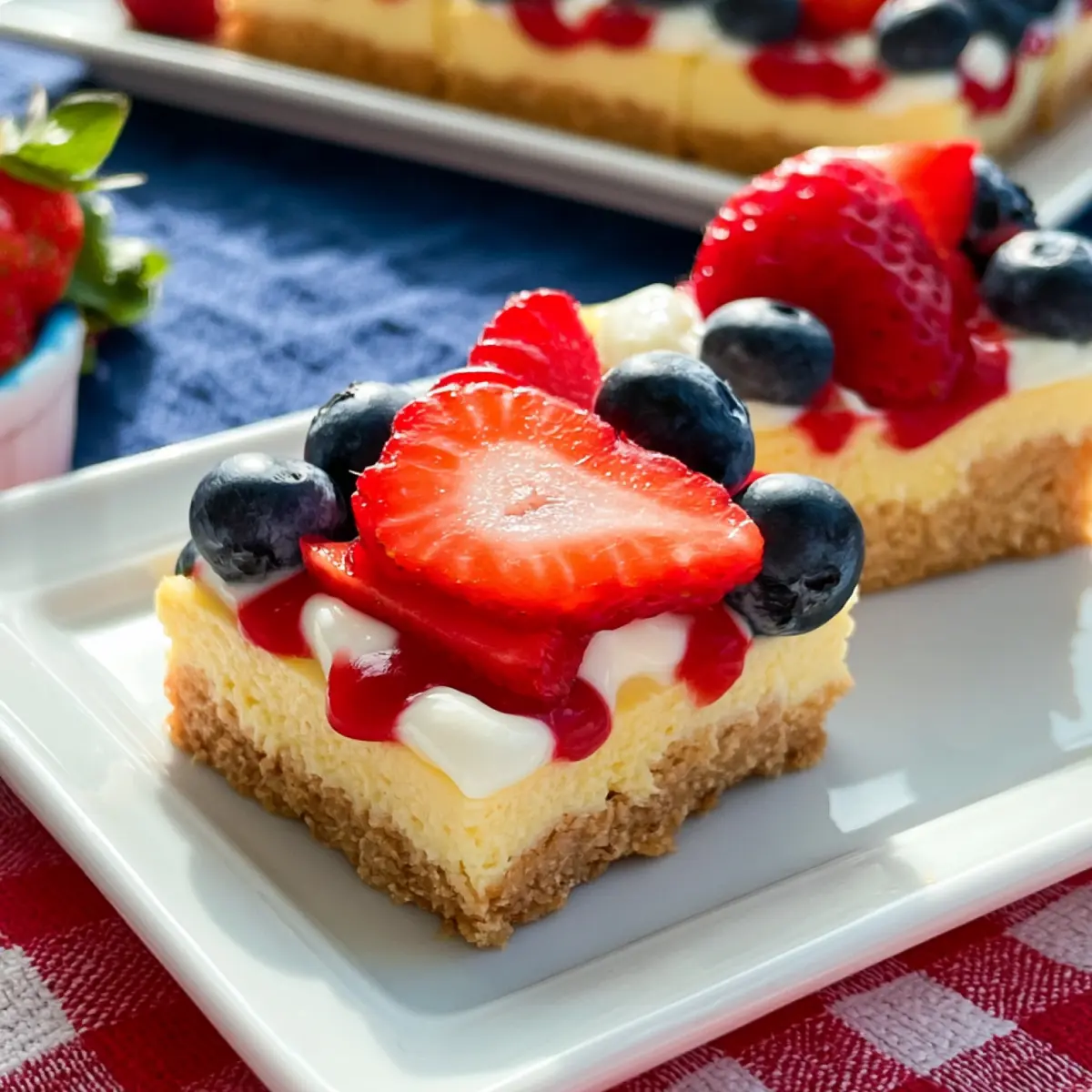 4th of July Cheesecake Bars