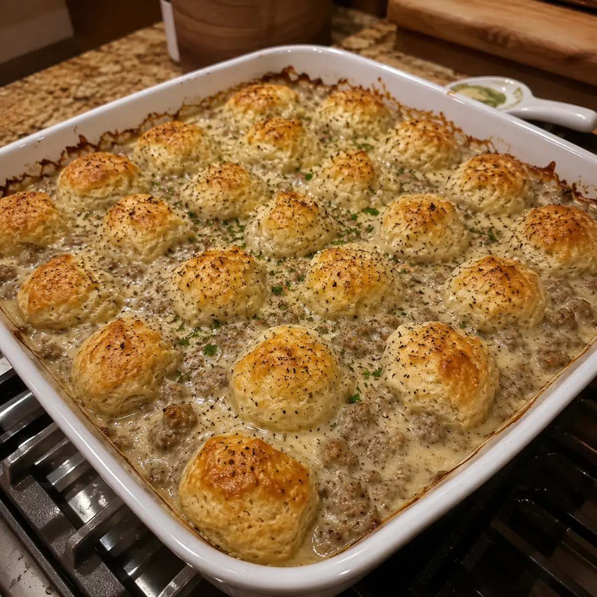 Biscuits and Gravy Casserole