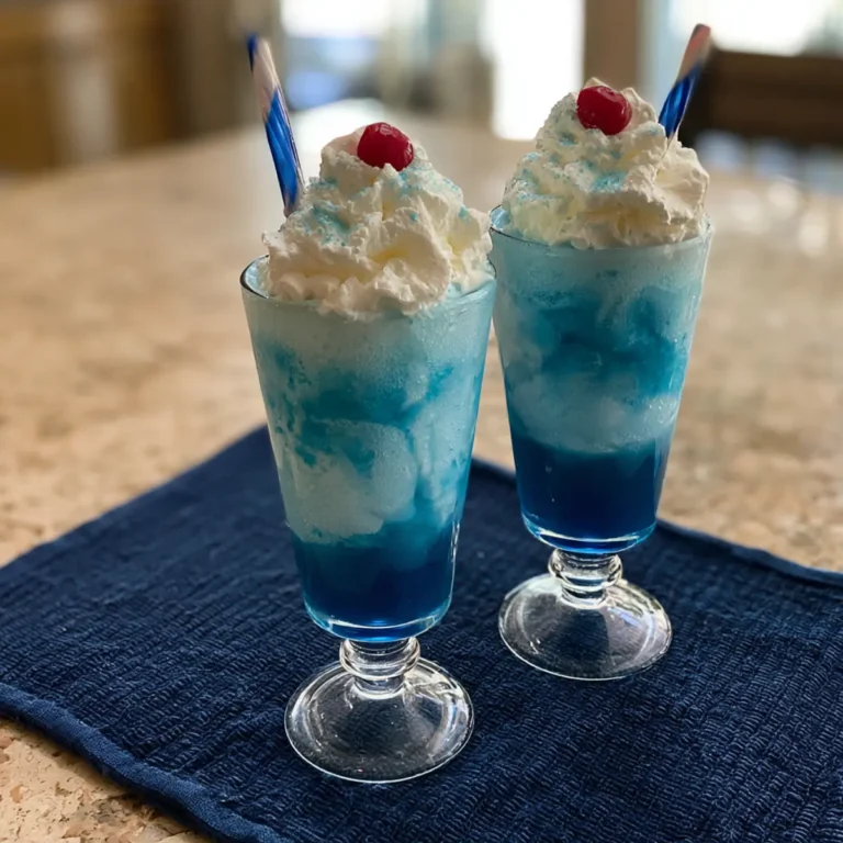Blue Raspberry Ice Cream Floats