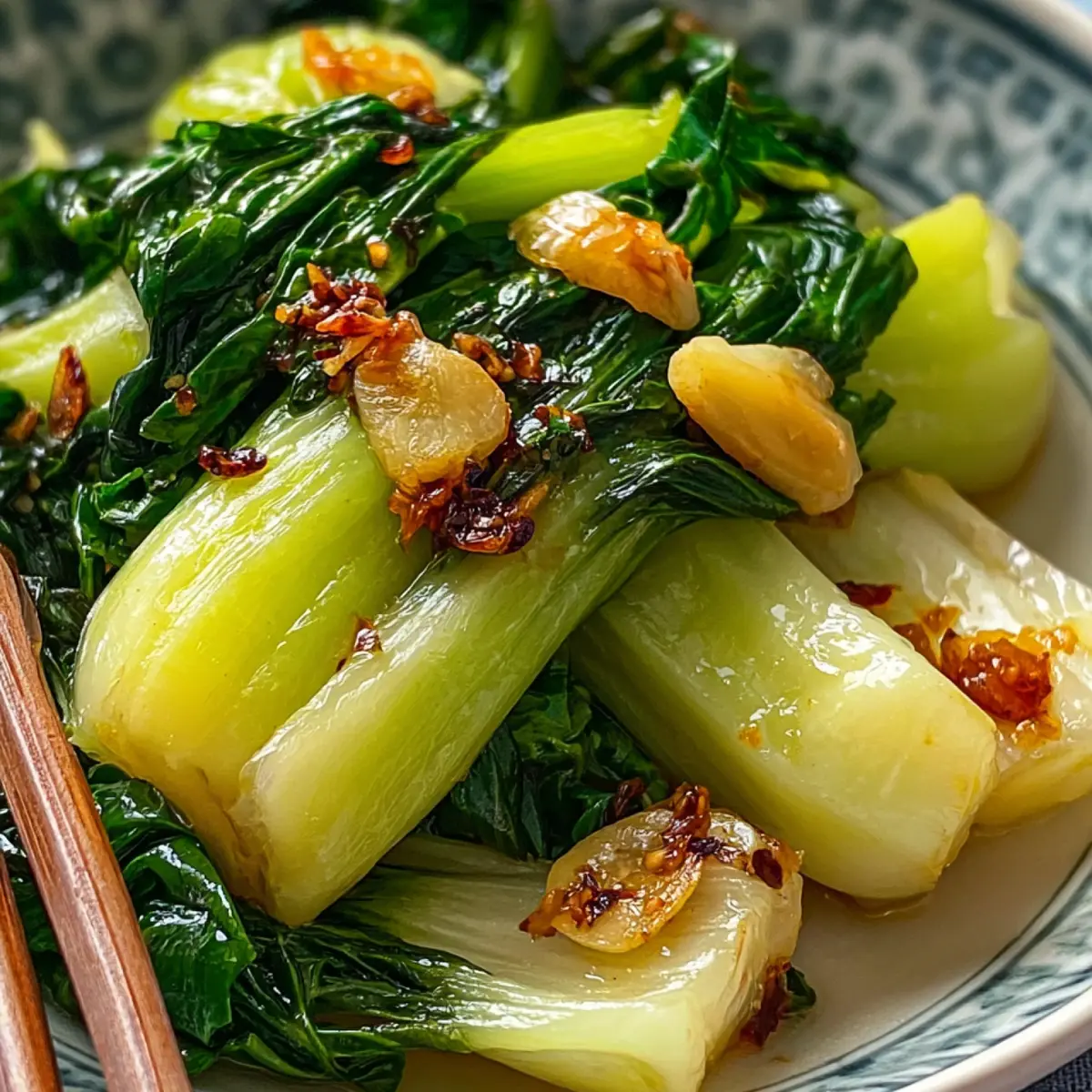 Bok Choy with Garlic and Ginger