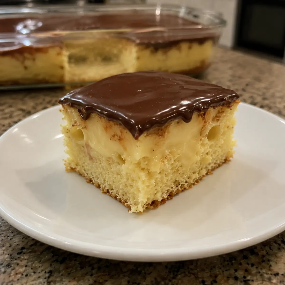 Boston Cream Pie Poke Cake