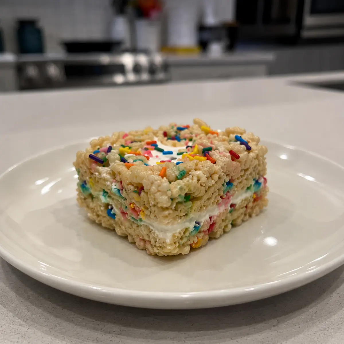 Cake Batter Rice Krispies Treats