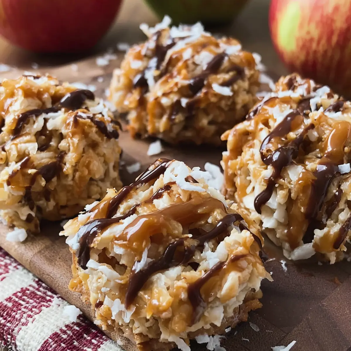Caramel Apple Samoa Bites