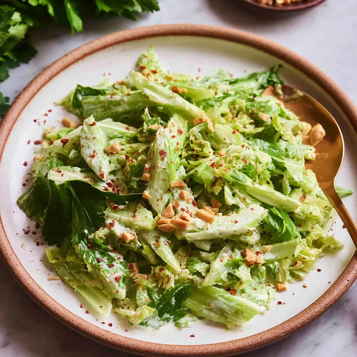 Celery Salad with Greek Yogurt Dressing