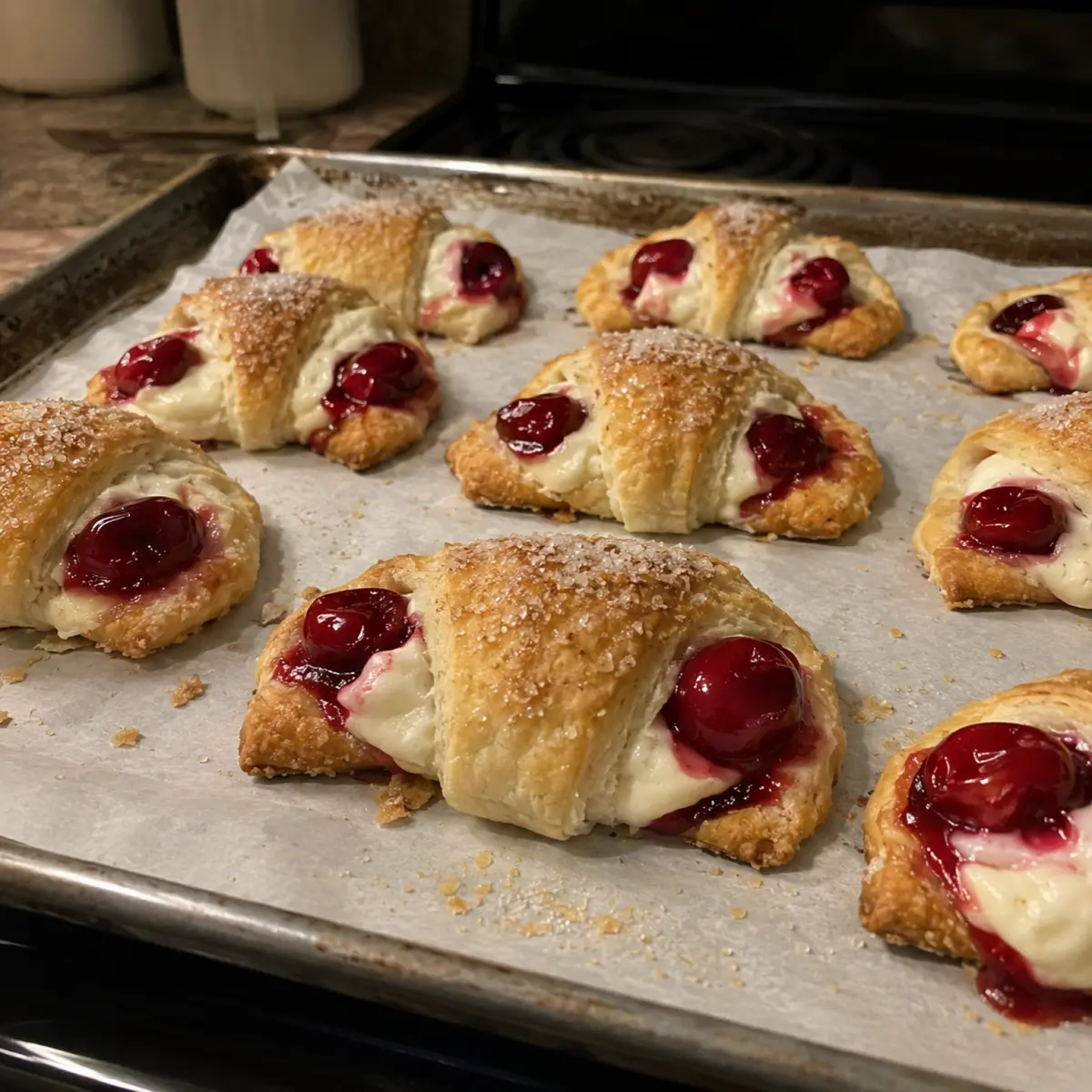 Cherry Cream Cheese Crescent Rolls