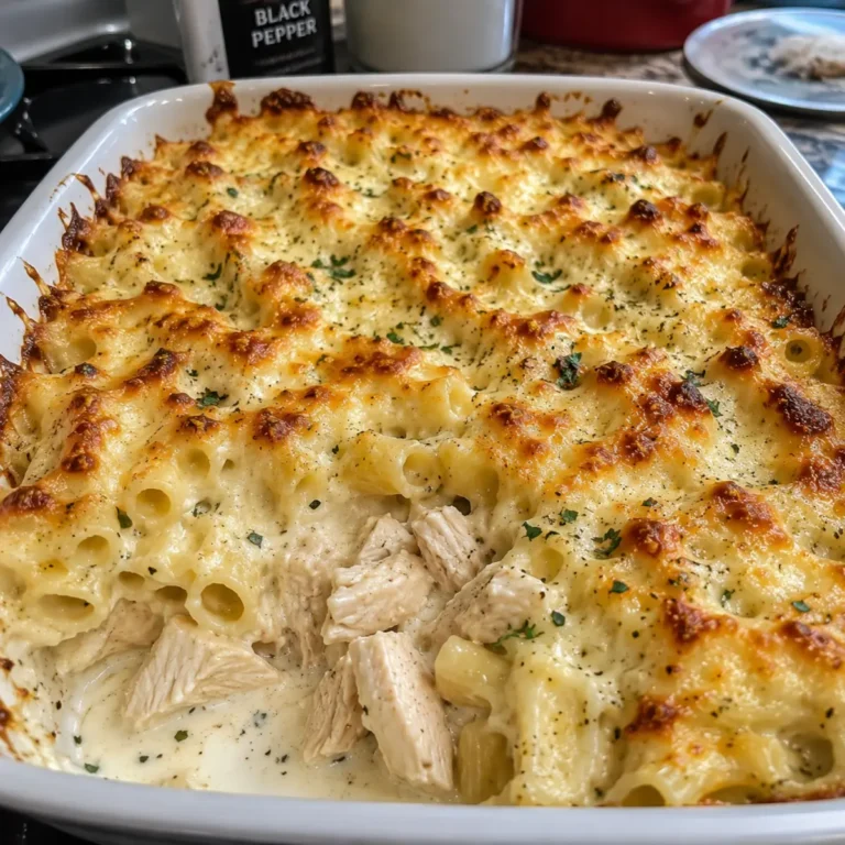 Chicken Alfredo Pasta Bake