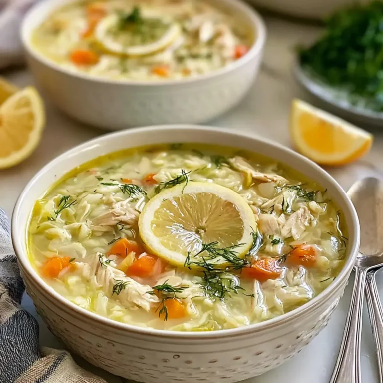Creamy Greek Lemon Chicken Soup