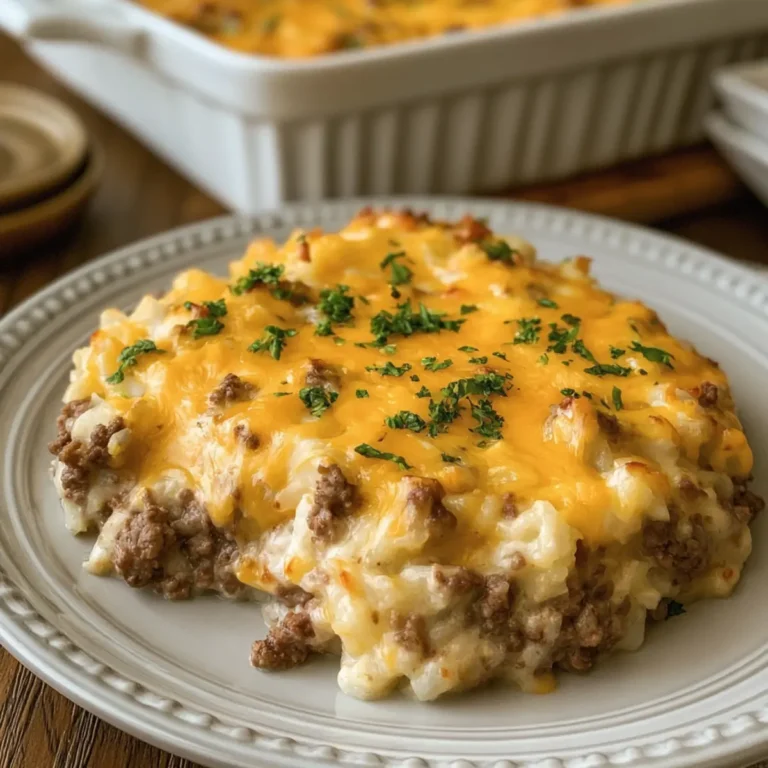 Creamy Hamburger Hash Brown Casserole