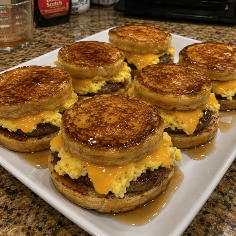 French Toast Sausage Breakfast Sliders