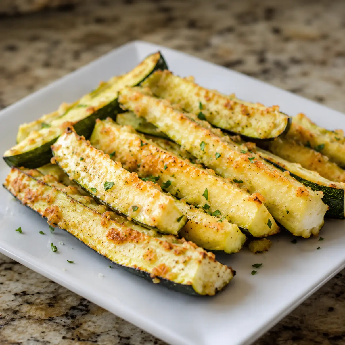 Garlic Lemon Oven Baked Zucchini