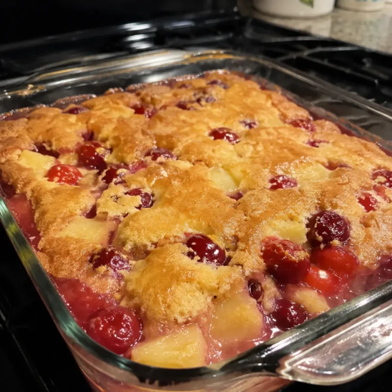 Gooey Amish Cherry Pineapple Dump Cake