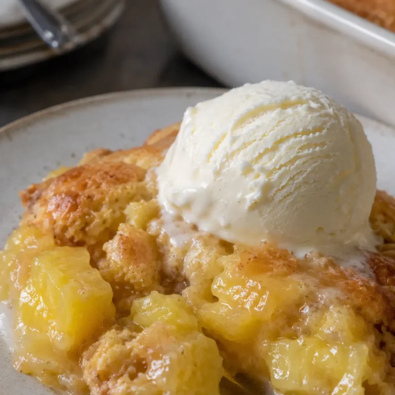 Gooey Amish Pineapple Dump Cake
