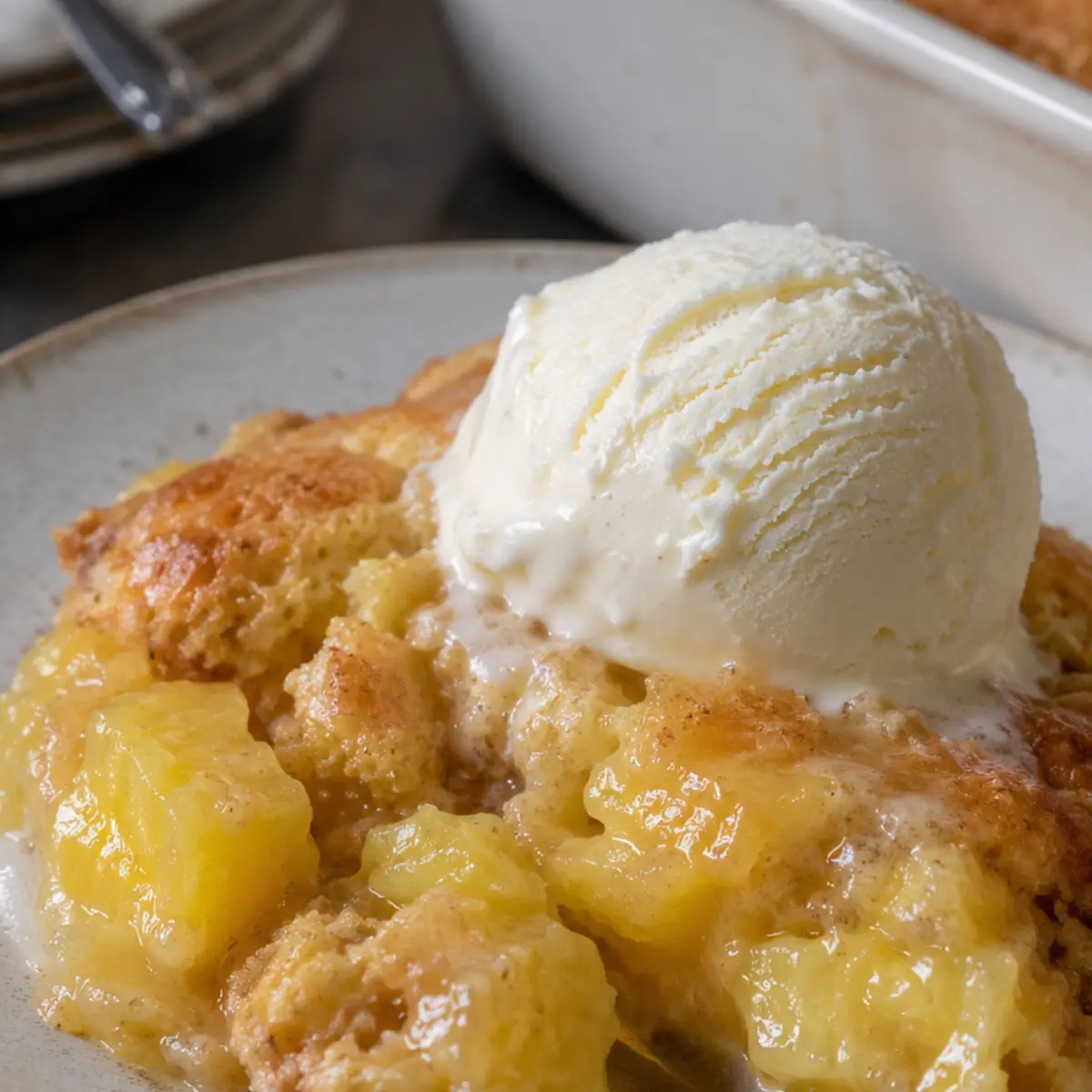Gooey Amish Pineapple Dump Cake