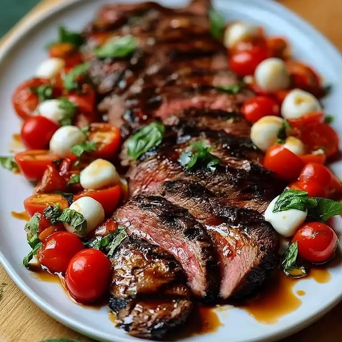 Grilled Flank Steak Caprese
