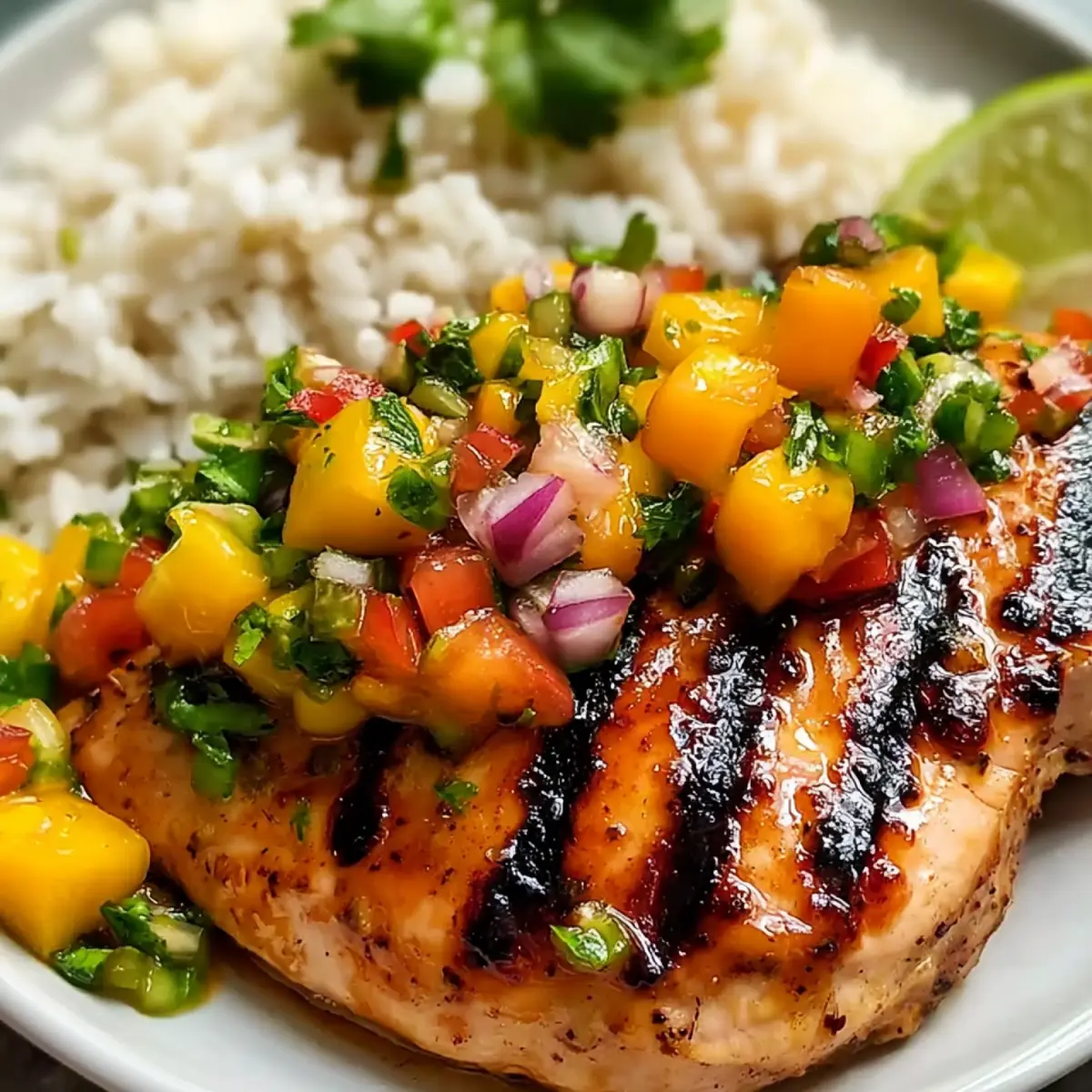 Honey Lime Chicken with Mango Salsa