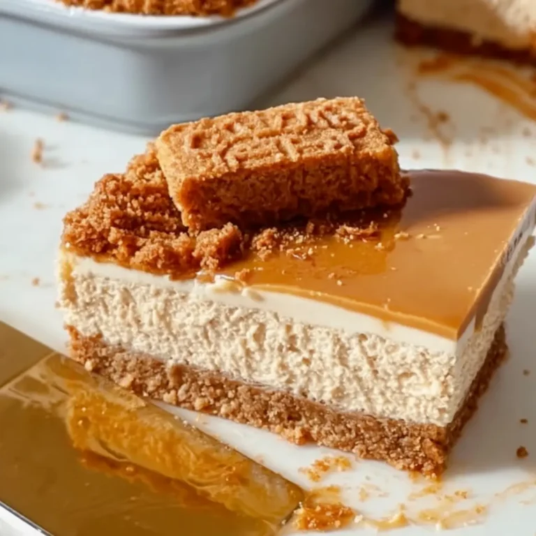 No-Bake Biscoff Cheesecake Bars