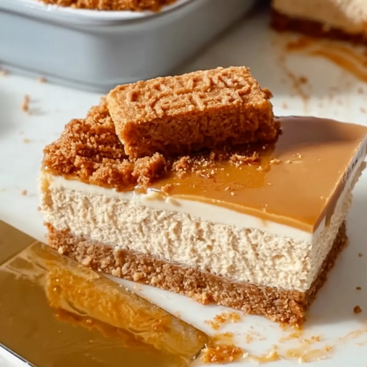 No-Bake Biscoff Cheesecake Bars