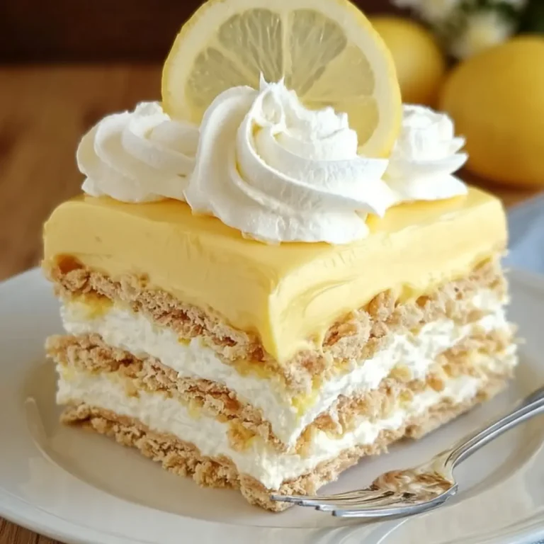 No-Bake Lemon Éclair Cake