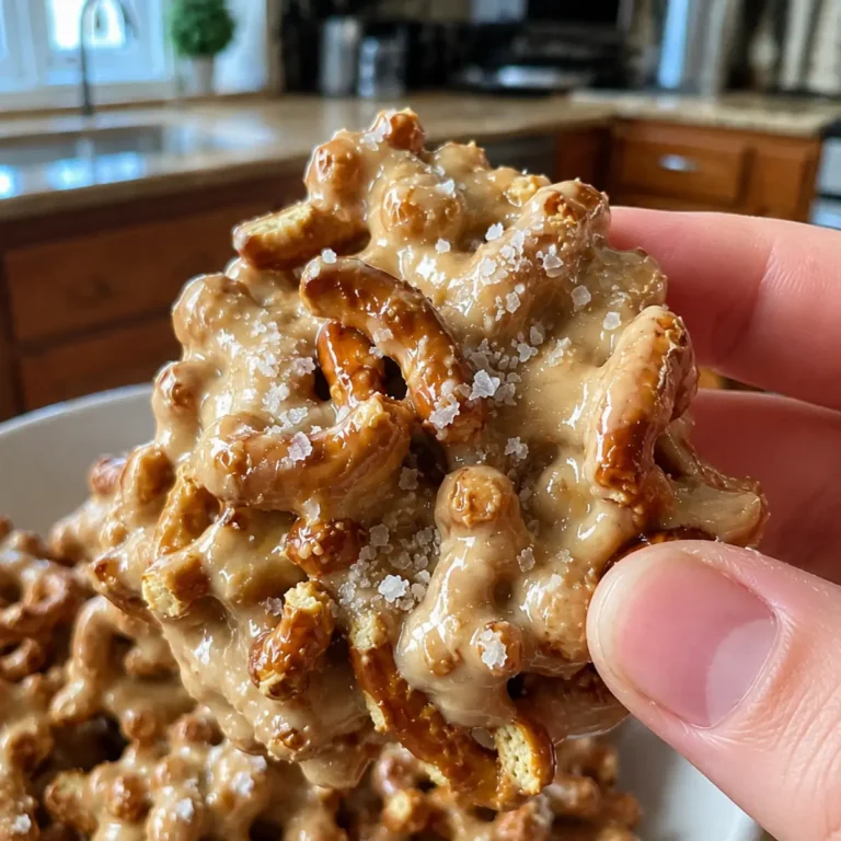 No-Bake Peanut Butter Pretzel Clusters