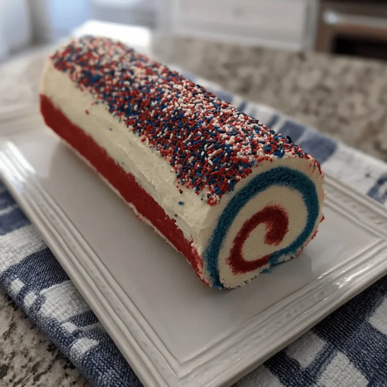 Patriotic 4th of July Cake Roll
