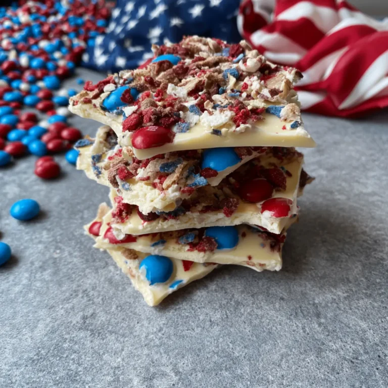 Patriotic Freeze-Dried Candy Crunch Bark