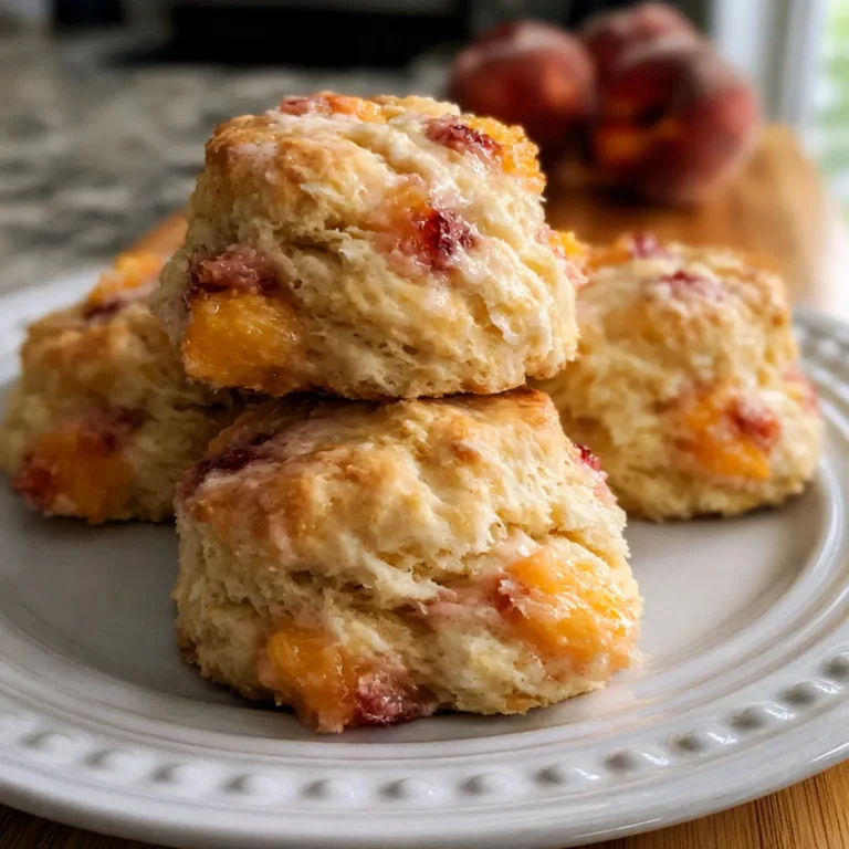 Peach Buttermilk Biscuits