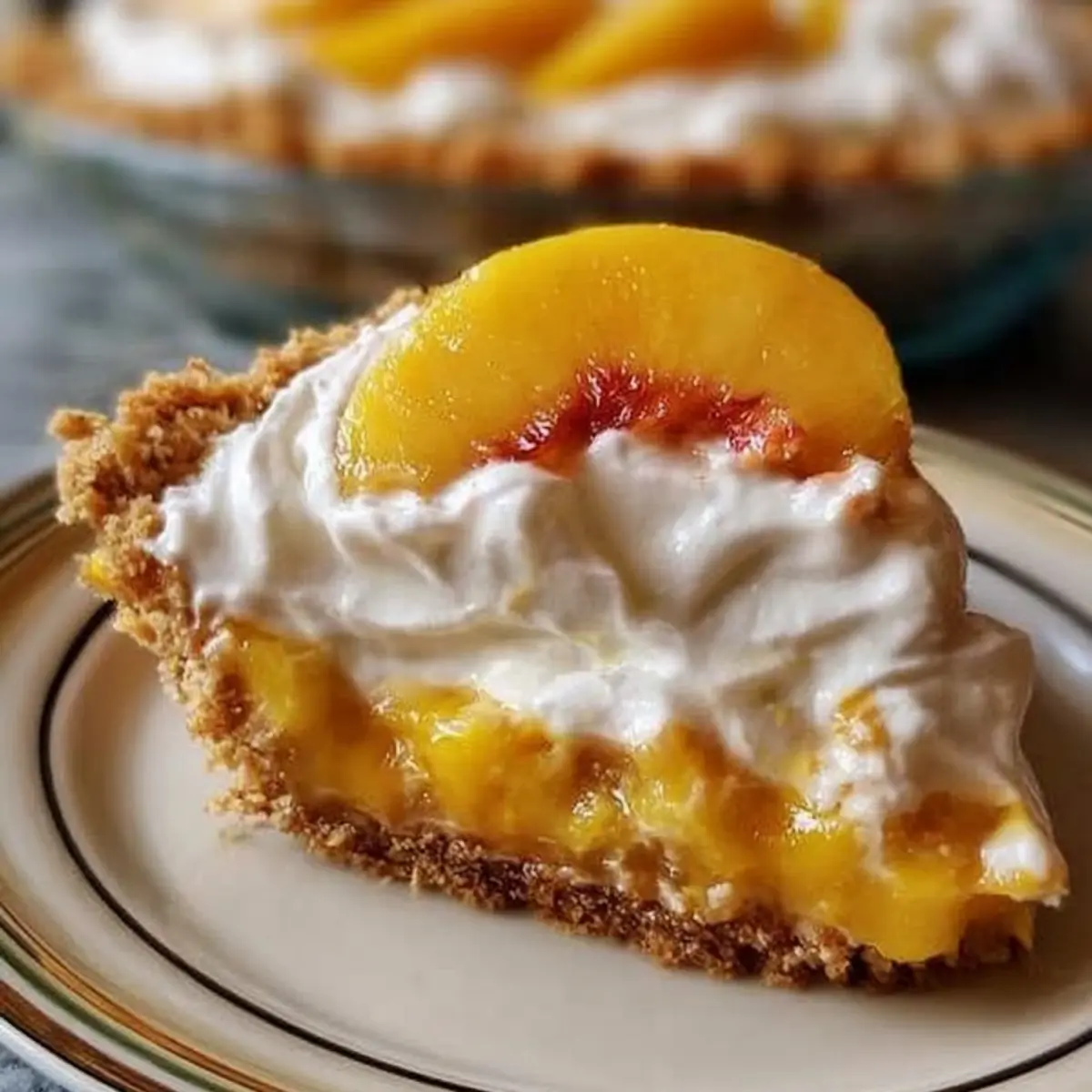 Peach Cool Whip Pie