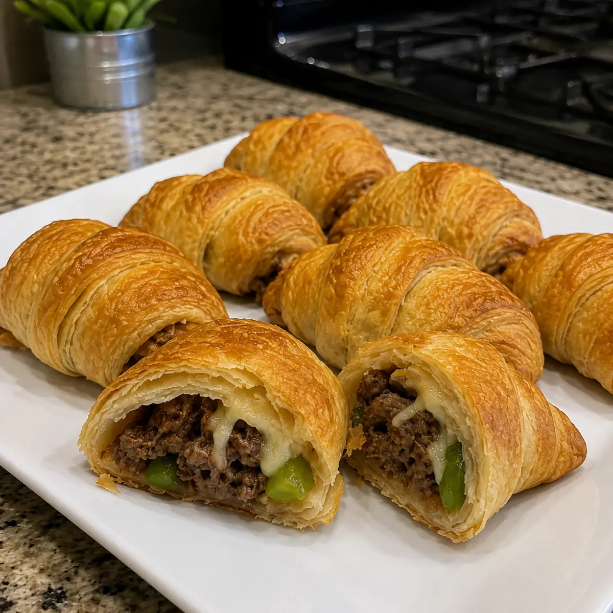 Philly Cheesesteak Crescent Rolls