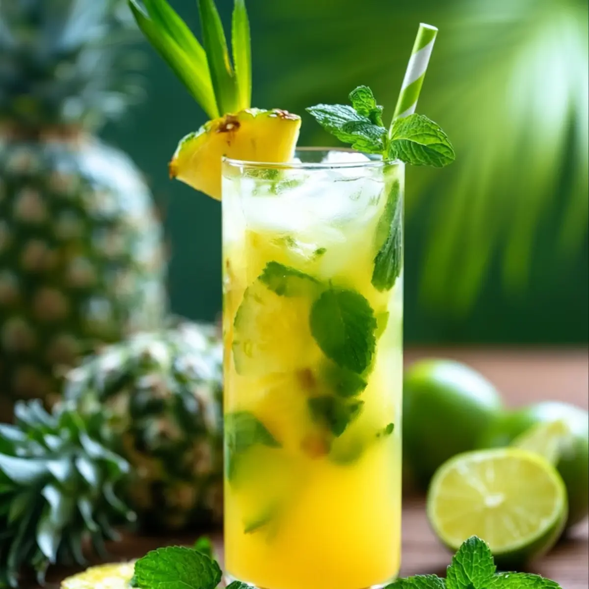 Pineapple Coconut Mojito Mocktail