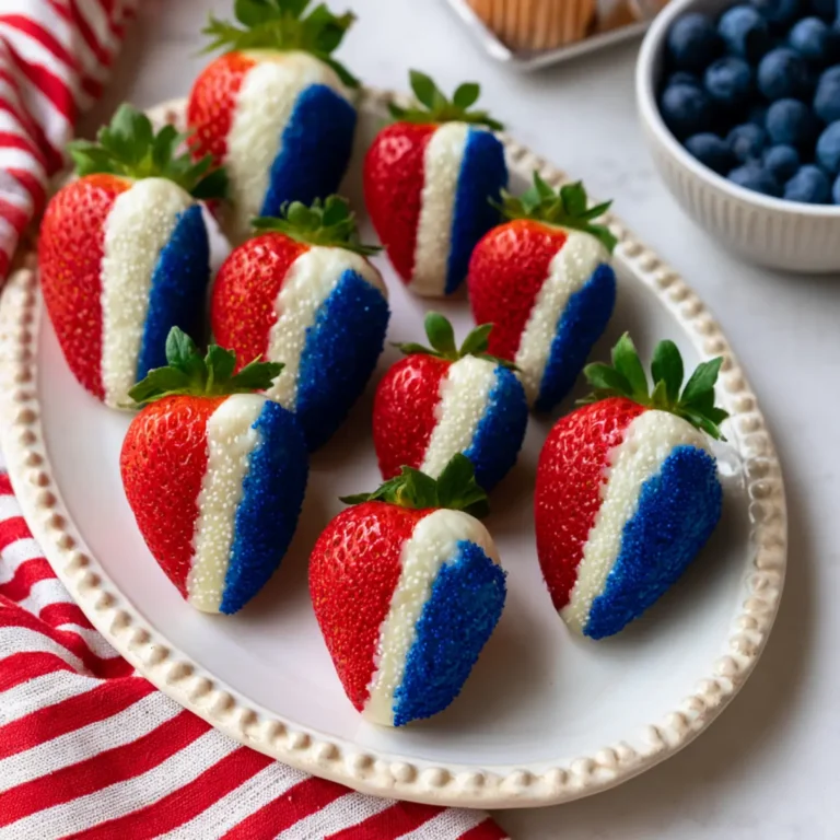 Red, White & Blue Chocolate Covered Strawberries