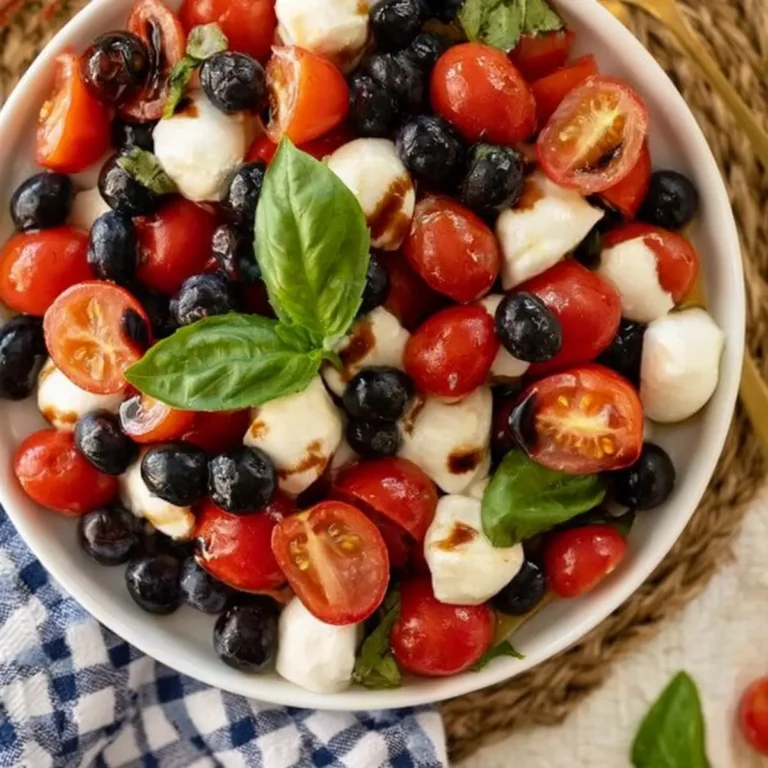 Red White and Blue Caprese Salad
