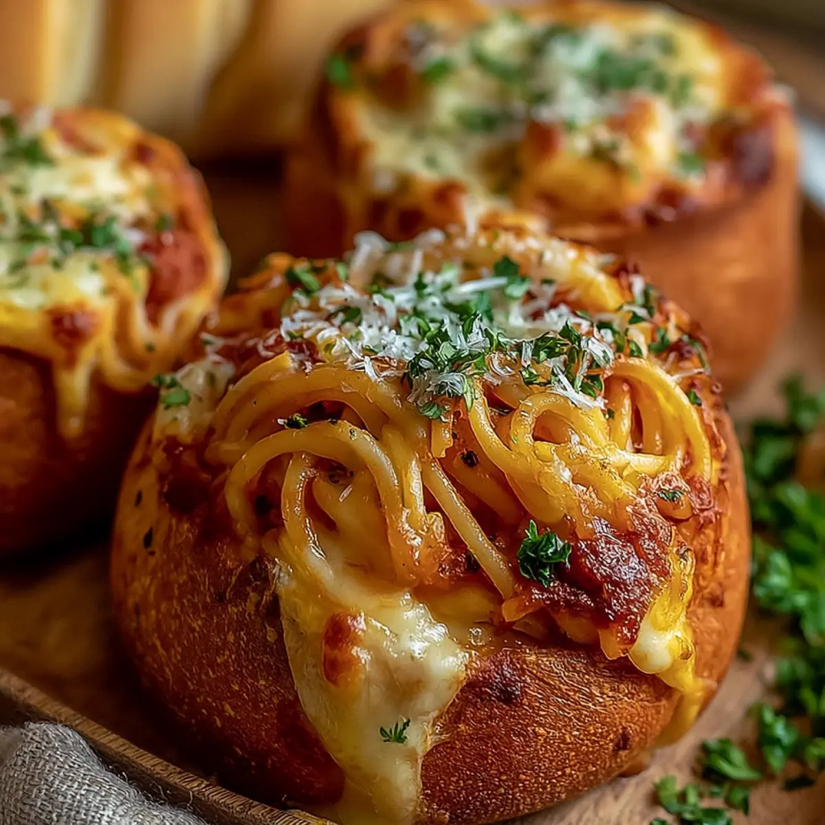 Spaghetti Garlic Bread