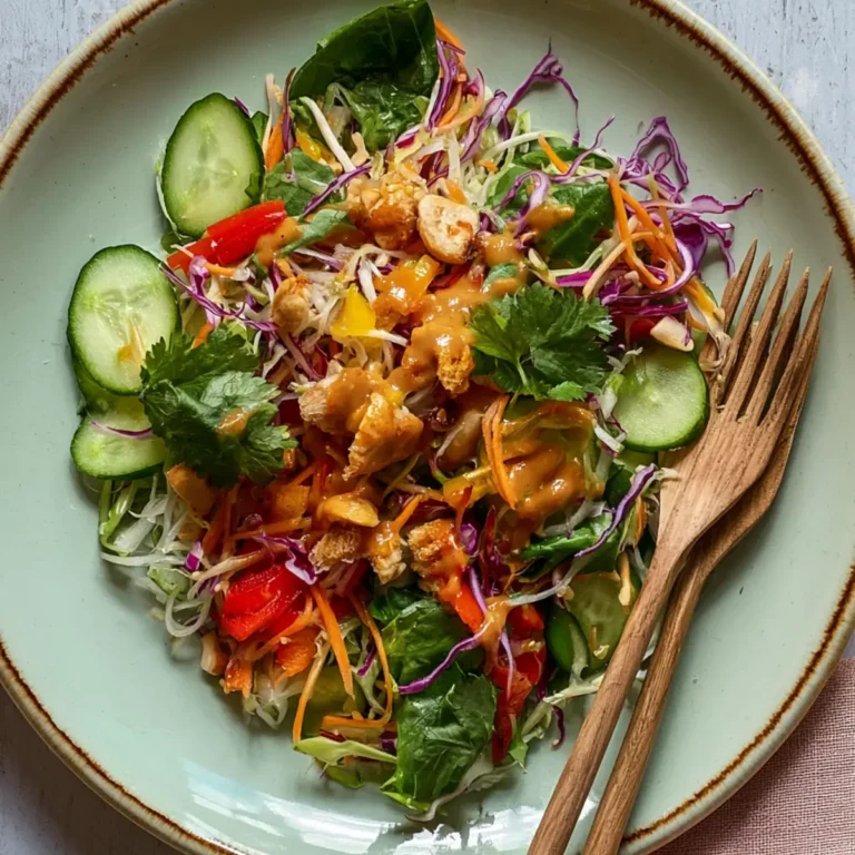 Spring Roll Salad with Peanut Dressing, Gluten-Free
