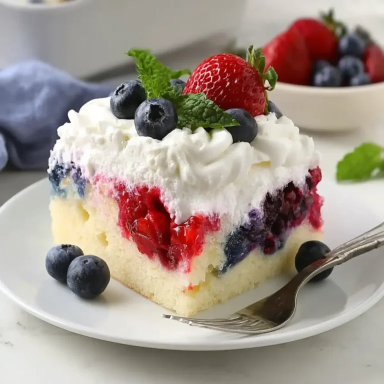 Summer Berry Poke Cake