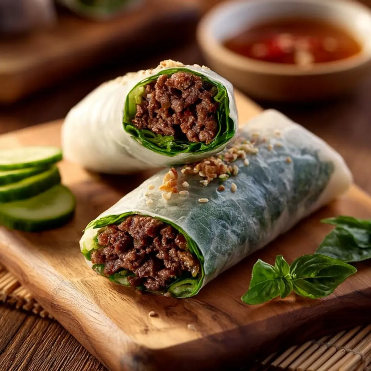 Vietnamese Beef Spring Rolls